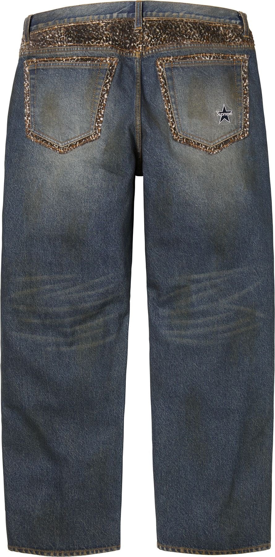 Leopard Faux Fur Loose Fit Jean view 8